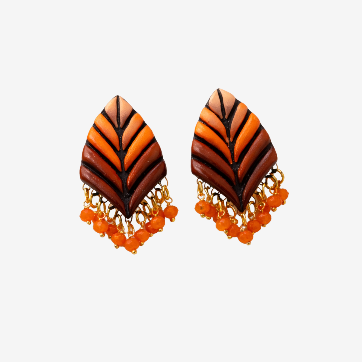 Saffron Leaf Studs One Saffron Leaf Studs - Image 1