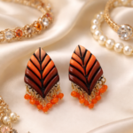 Saffron Leaf Studs - Image 2