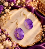 Royal Amethyst Glow – Purple Resin Jewellery Set-RJS0009 - Image 4