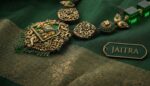 Mayura Gaja – Emerald Green & Antique Gold Terracotta Temple Jewellery Set - TCJS0025 - Image 2